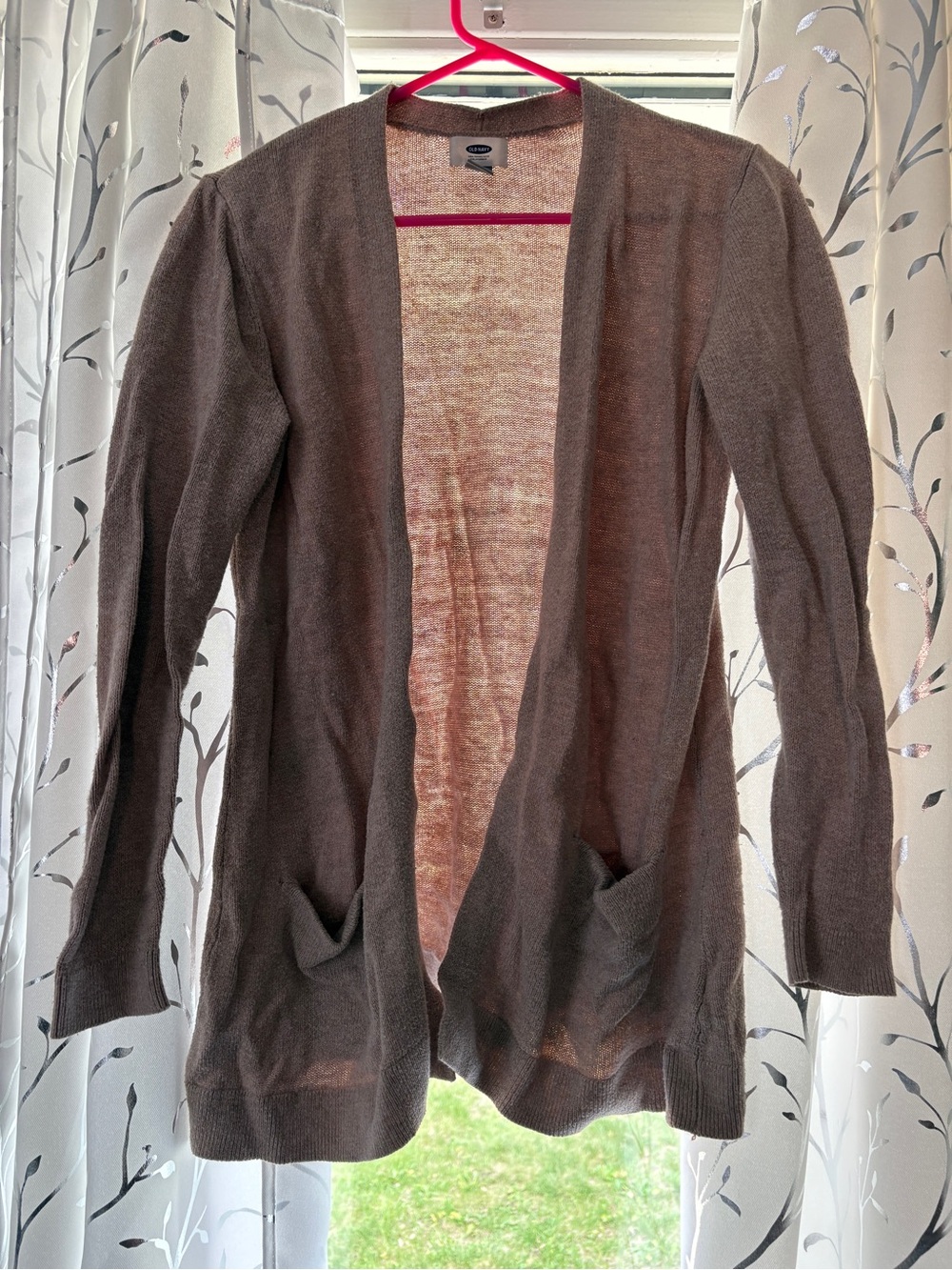 Old Navy Tan Open-Front Pocket Cardigan